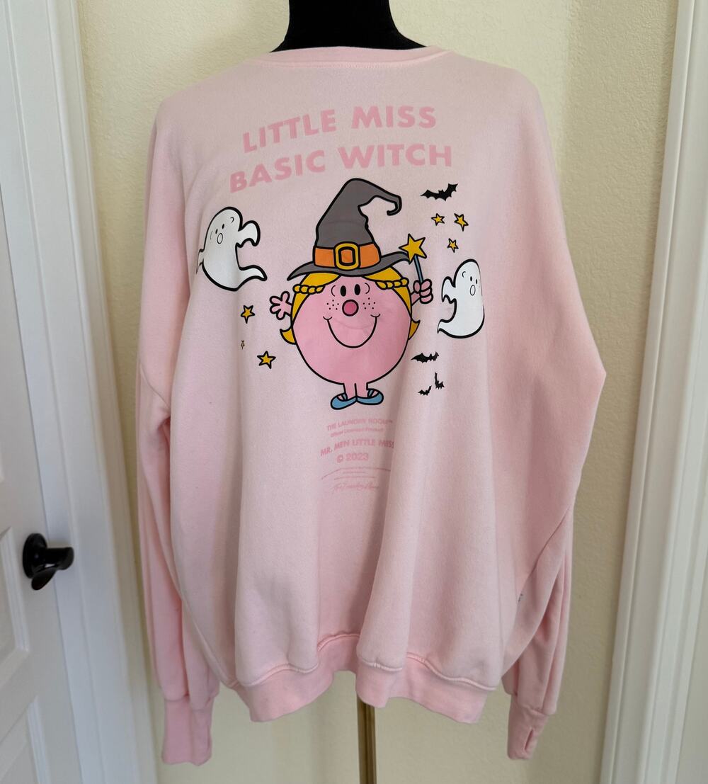 The Laundry Room Little Miss Basic Witch Oversized Sweatshirt Pink XS